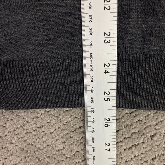 Brooks Brothers 346 Merino Wool Blend Sweater Men's Large Gray V-Neck Stretch - Picture 7 of 7